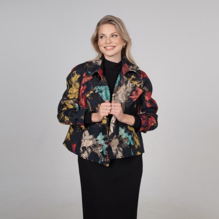 Jamie Collection trenčkot z brokátu